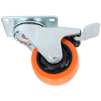 3" PVC Trolley Castor Wheels 100kg Load Per Wheel Fixed / Swivel / Swivel with Brake