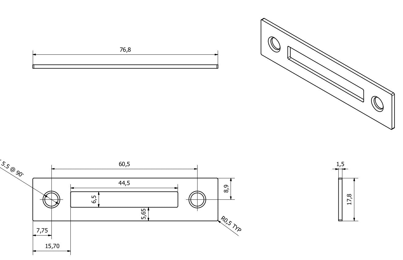 Recessed Door Locking Latch Catch Set for Trailers Trucks Locker Handle