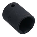 3/8in Drive Shallow Stubby Metric Impacted Impact Socket 6 Sided Single Hex