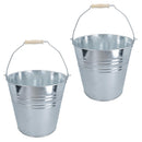 10L Galvanised Steel Metal Bucket Pail Water Coal Fire Greenhouse Garden Plants