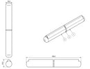 Lift Off Stainless Steel Bullet Hinge Weld On 20x180mm Heavy Duty Door Hatch