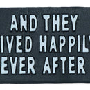 They Lived Happy Ever After Sign Plaque Cast Iron Garden House Home Wall