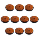 Orange Amber Round Circular Reflectors for Driveway Gate Fence Post Trailers