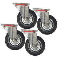 3” 4” 5” 6” Swivel Rubber Castors Caster Wheels Trolley Furniture Movers