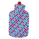 2 Litre Hot Water Bottle with Polyester Fleece Cover Cosy Revitalize Therapy