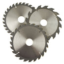 3pc 160mm TCT Circular Saw Blades 16/24/30 TPI & Adapter Rings Reducer TE858