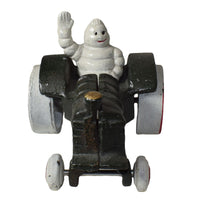 Michelin Man in Plane & Tractor Figure Mascot Statue Bibendum Figurine Cast Iron