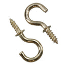 Shouldered Screw Hooks Fasteners Hanger Brass Plated 6mm Dia 13mm Length