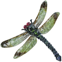 Metal Dragonfly for Garden/Home Wall Art Blue or Green 35x28cm