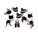 Pack of 10 Stainless Steel Rubber Lined P Clips Pipe Cable Clamp