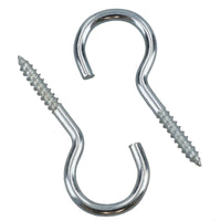 Screw Hook Fasteners Hangers Zinc Coated Finish 16mm Dia 50mm length