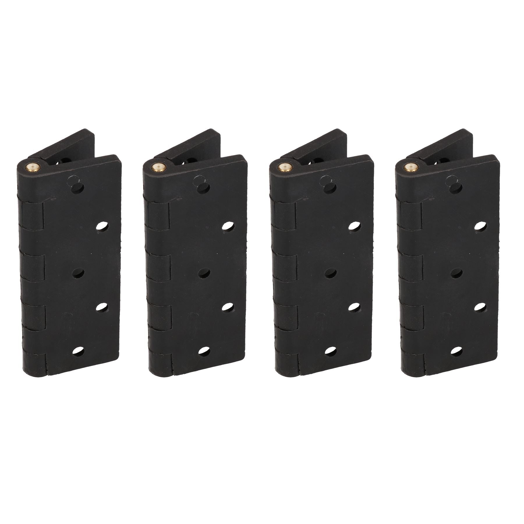 Black Reinforced Nylon Plastic Hinge 67x102mm Italian Made Industrial Quality