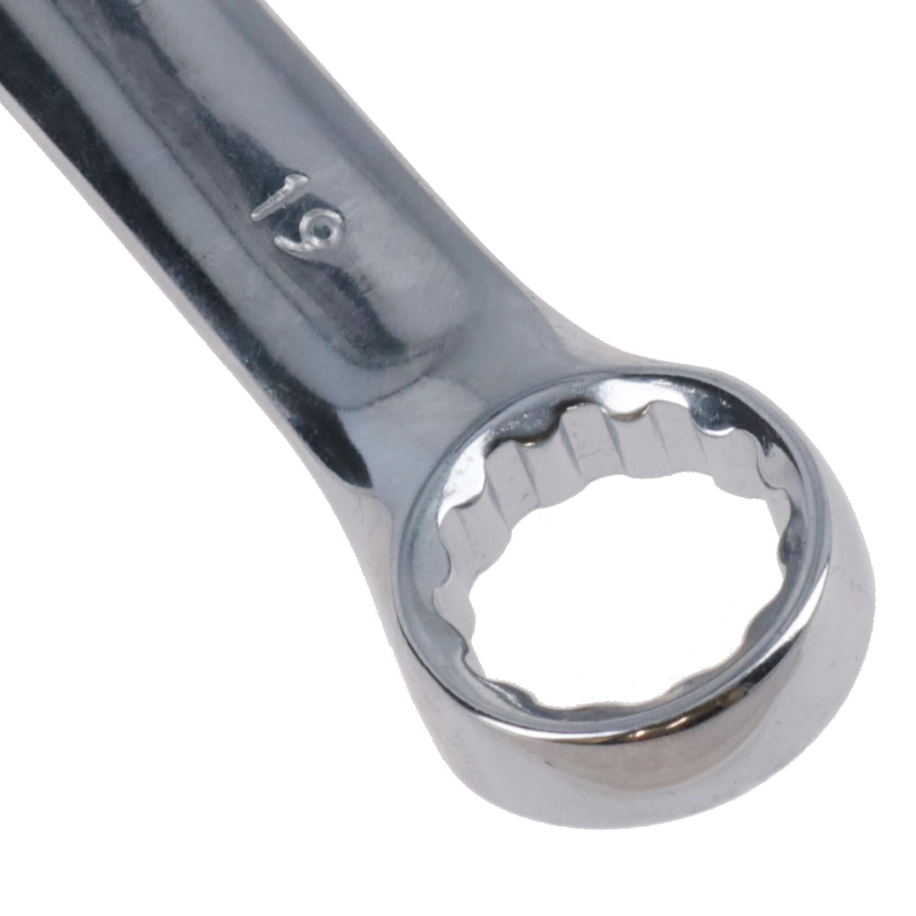 Metric Stubby Spanner Wrench Combination 10 - 19mm CRV Polished Finish TE064