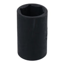 3/8in Drive Shallow Stubby Metric Impacted Impact Socket 6 Sided Single Hex