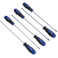 6pc Extra Long Tamper Proof Torx Star Screwdriver Set T10 – T30 250mm Blade