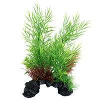 Natural Look Aquatic Aquarium Fish Tank Deco Plant Rock Ceratopteris