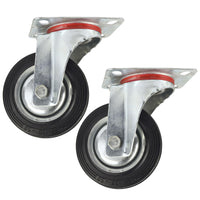 3” 4” 5” 6” Swivel Rubber Castors Caster Wheels Trolley Furniture Movers