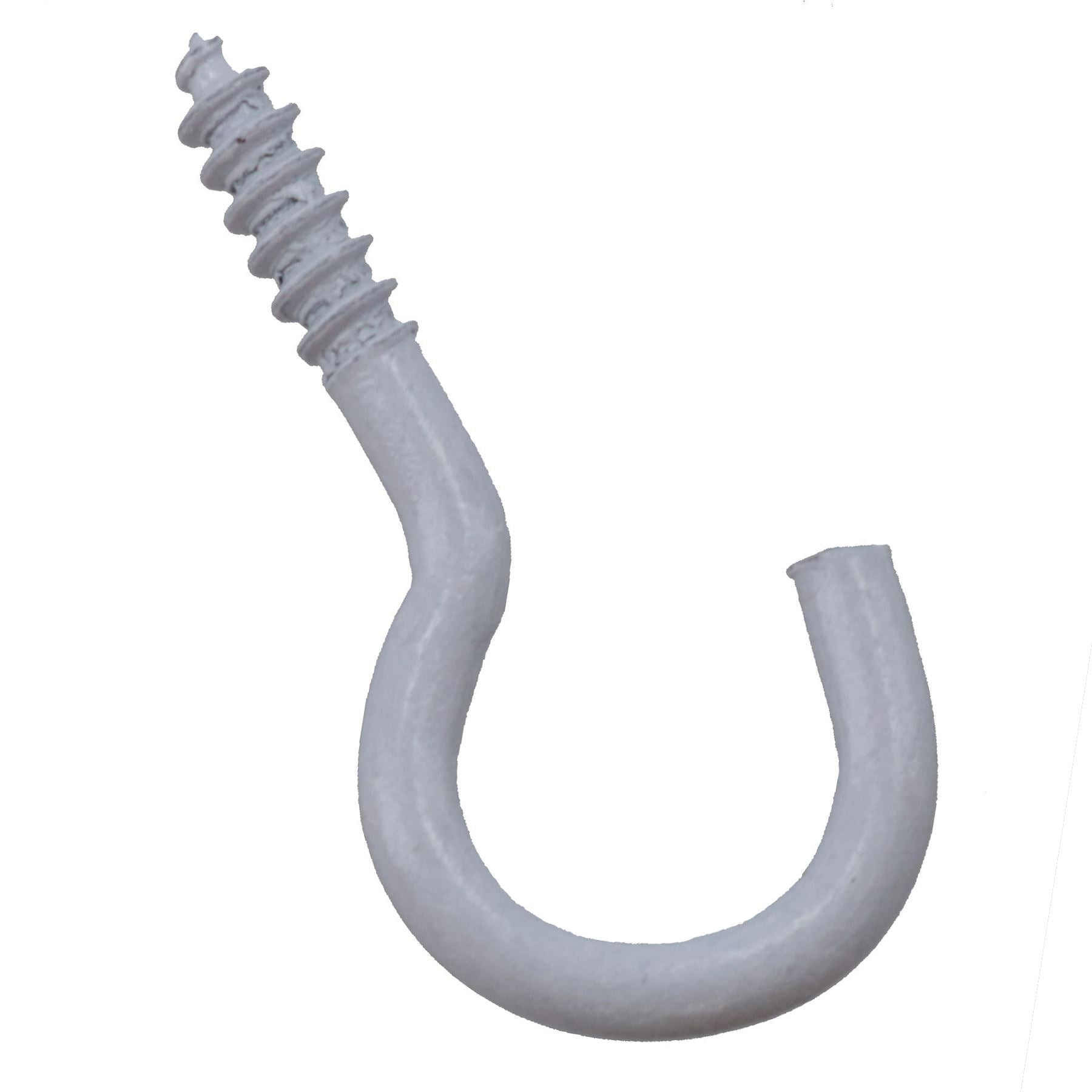 Screw Hook Fasteners Hangers White Plastic Finish 10mm Dia 30mm length