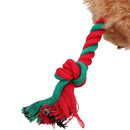 Dog Christmas Gift Fluffy Ropee Reindeer & Santa Squeaky Plush RopeToy Bundle