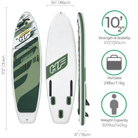 10ft 2" Inflatable Stand Up Paddle Board 6" Hydro Force Kahawai SUP Set Pump