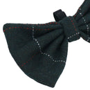 One Size Stylish Green Tweed Dog Bow Tie For Fashionable Dogs With Collar Loop