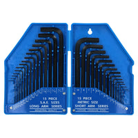 30pc Metric and Imperial AF SAE Allen Hex Keys 0.7mm - 10mm / 0.028 -3/8