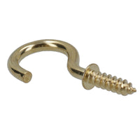 Shouldered Screw Hooks Fasteners Hanger Brass Plated 10mm Dia 19mm Length