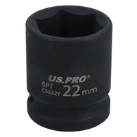 Metric Shallow Impact Impacted European Style Socket 1/2" Drive 6 Sided