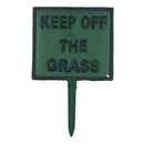 Keep off Grass Sign Cast Iron Sign Plaque Spike Stake Garden Park Lawn Yard