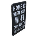 Home Is Where Your Wifi Connects Sign Cast Iron Plaque Wall House Door Garden