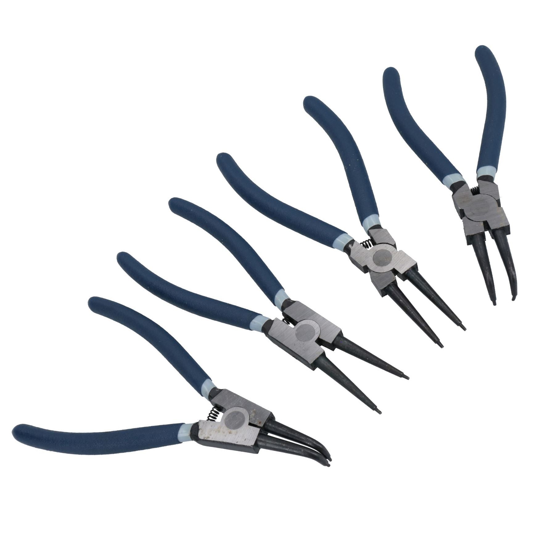 4pc Circlip Plier Set 7" Internal / External / Bent and Straight TE039