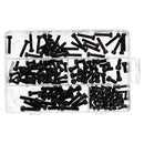 155pc Hex Allen Cap Head Bolts M4 - M6 Carbon Steel Bolt Kits Black Finish