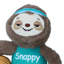 Plush Soft Sporty Sloth Snappy Dog Toy Cuddly Play Toy Gift With Squeak