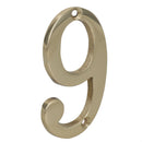 Brass House Numbers Numerals 0-9 Door Sign 70mm Plaque Street Letter Mail