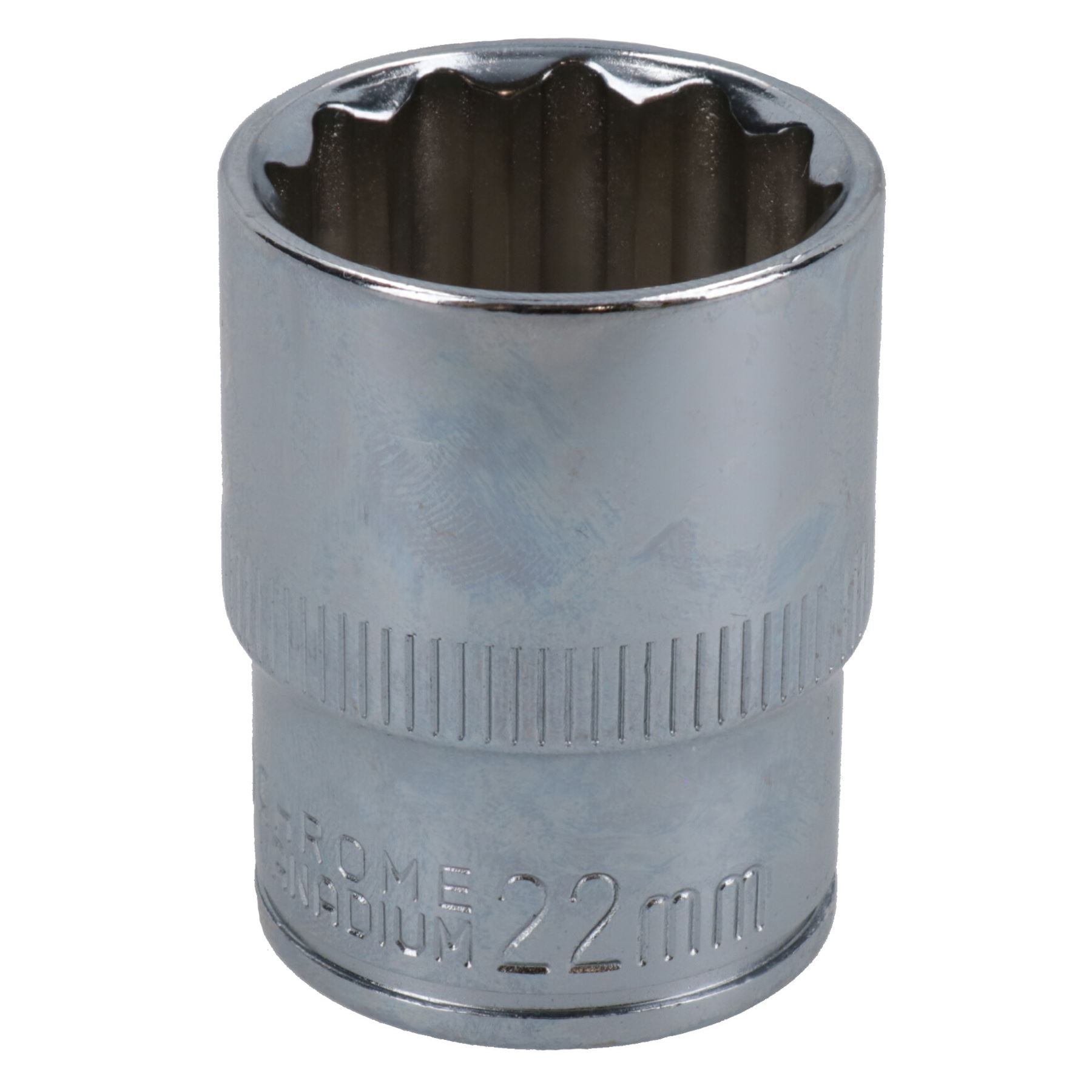 1/2in Drive Shallow Metric MM Socket 12 Sided Bi-Hex with Knurled Ring