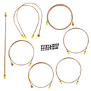 Full Copper & Brass Brake Line Fitting Set to fit MGB Chrome Bumper 74-76