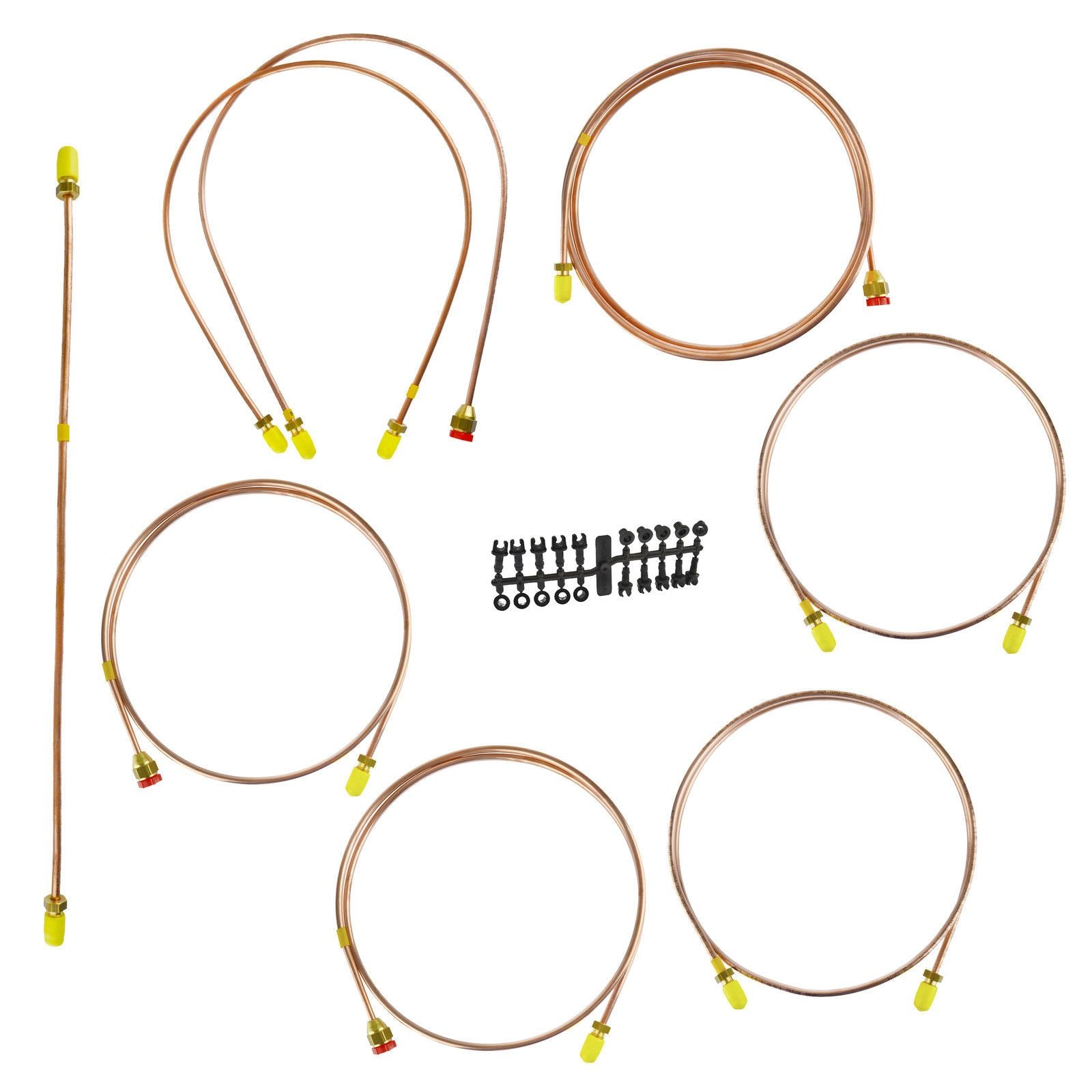 Full Copper & Brass Brake Line Fitting Set to fit MGB Chrome Bumper 74-76