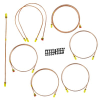 Full Copper & Brass Brake Line Fitting Set to fit MGB Chrome Bumper 74-76