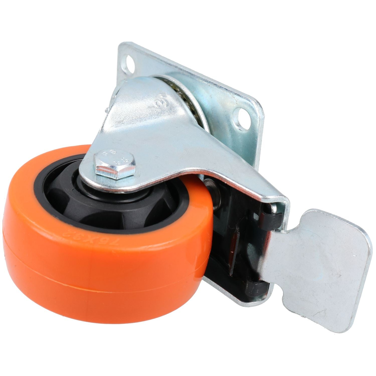 3" PVC Trolley Castor Wheels 100kg Load Per Wheel Fixed / Swivel / Swivel with Brake