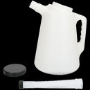 3L Plastic Measuring Jug & Flexible Spout Litre & Quarts Water Petrol Diesel