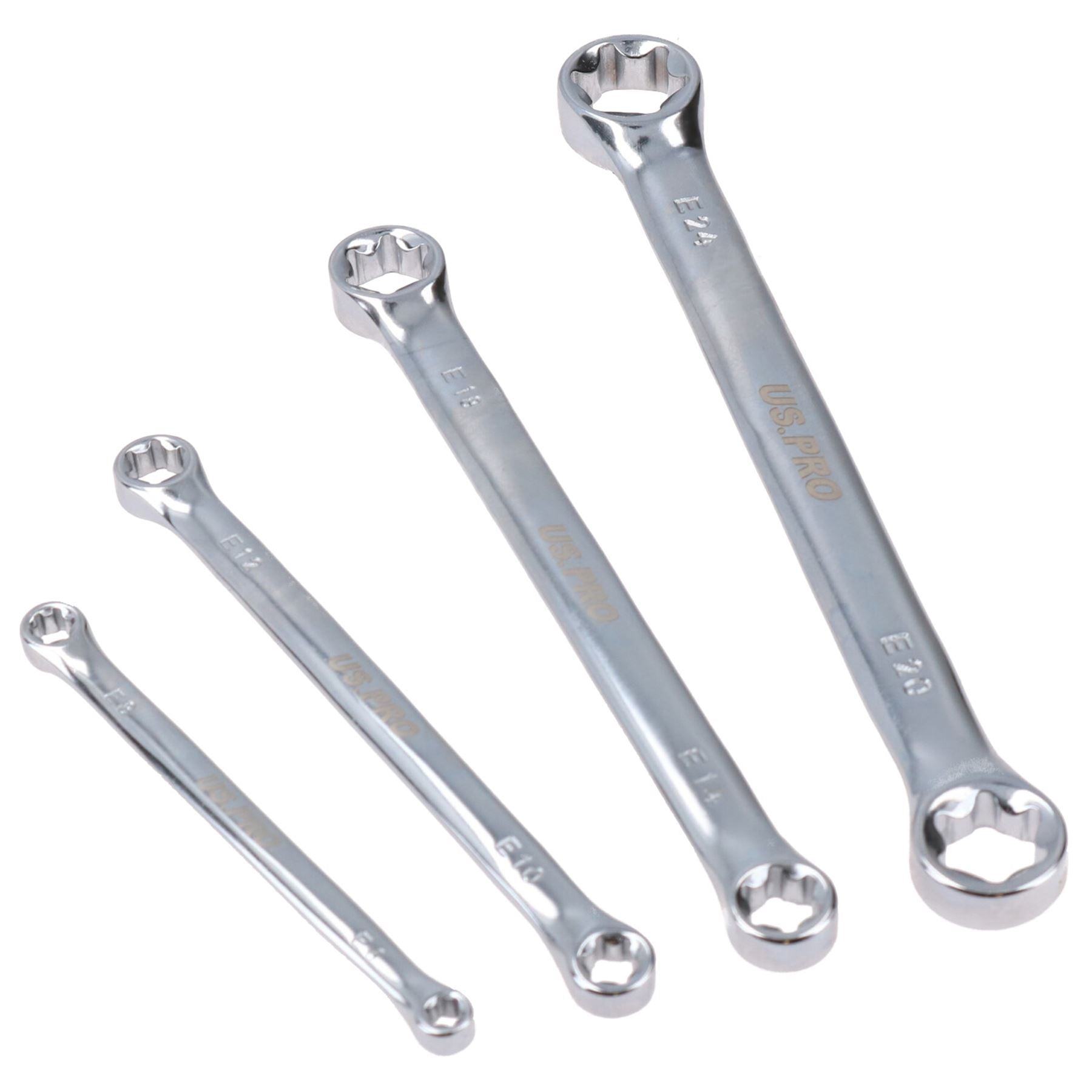 Female E Torx Star Sockets E4 – E18 1/4" + 3/8” Drive + Spanners E6 – E24