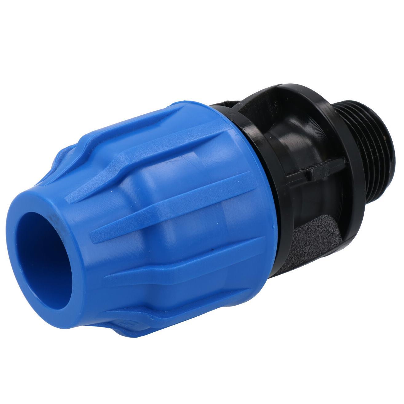 20mm x 3/4" MDPE Male Adapter Compression Coupling Fitting Water Pipe PN16