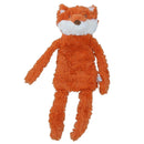 Plush Squeaky Crinkle Unstuffed Fox Calming Pet Toy With Belly Compartment