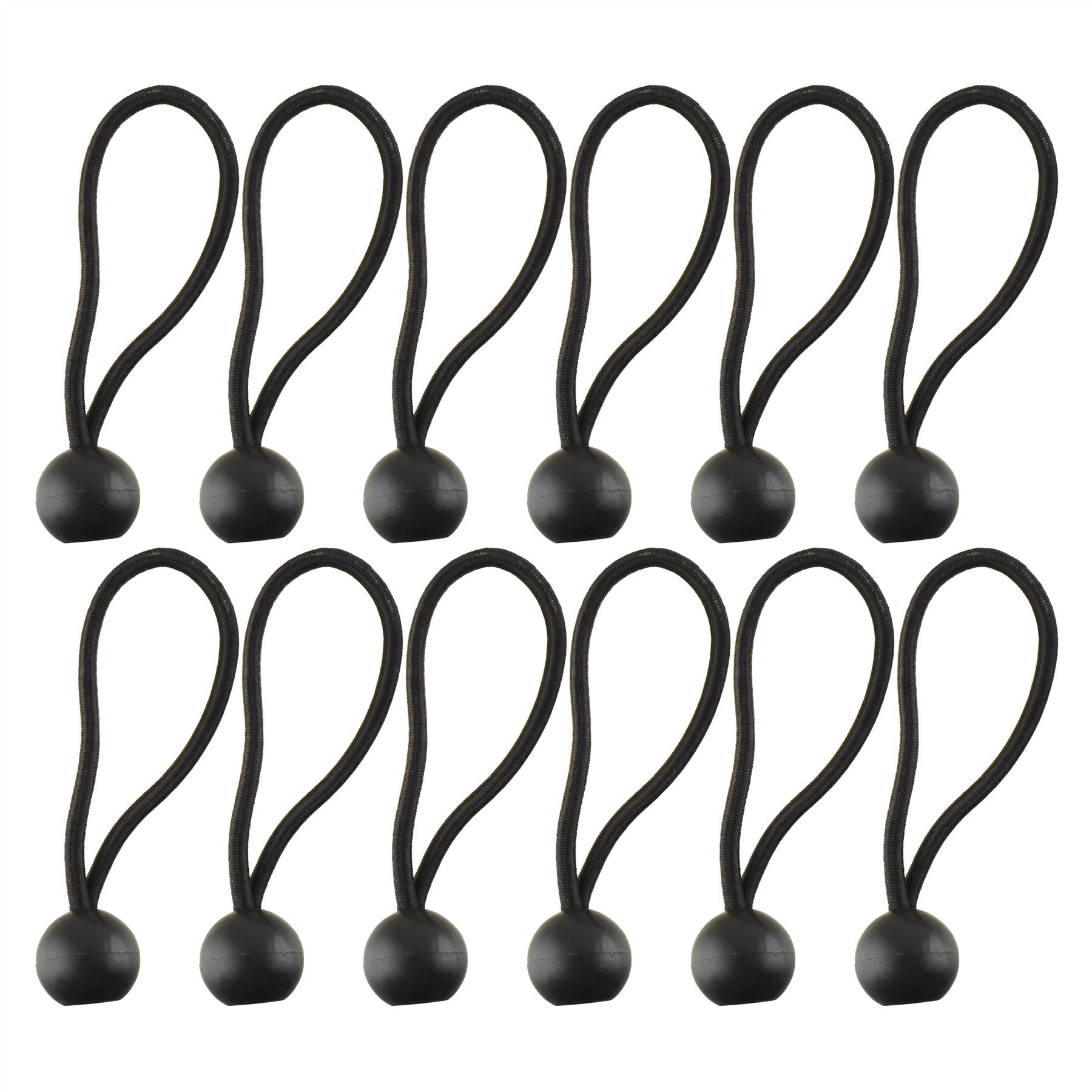 12pc Bungee Balls Cords Shock Elastic Toggle Tarpaulin Trailer Cover Tent TE824