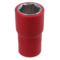 1/2in drive VDE Insulated Shallow Metric Socket 6 Sided Single Hex 1000 V