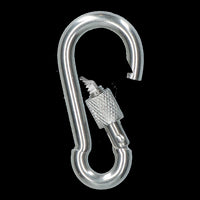 Carabiner Carbine Hook with Screw Gate 6mm MARINE GRADE Stainless Steel