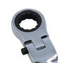 Flexible Headed Ratchet Combination Spanner Wrench with Integrated Lock