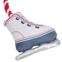 Dog Christmas Ice Skates On Rope Plush Toy  Squeaky Rope Play Xmas Gift