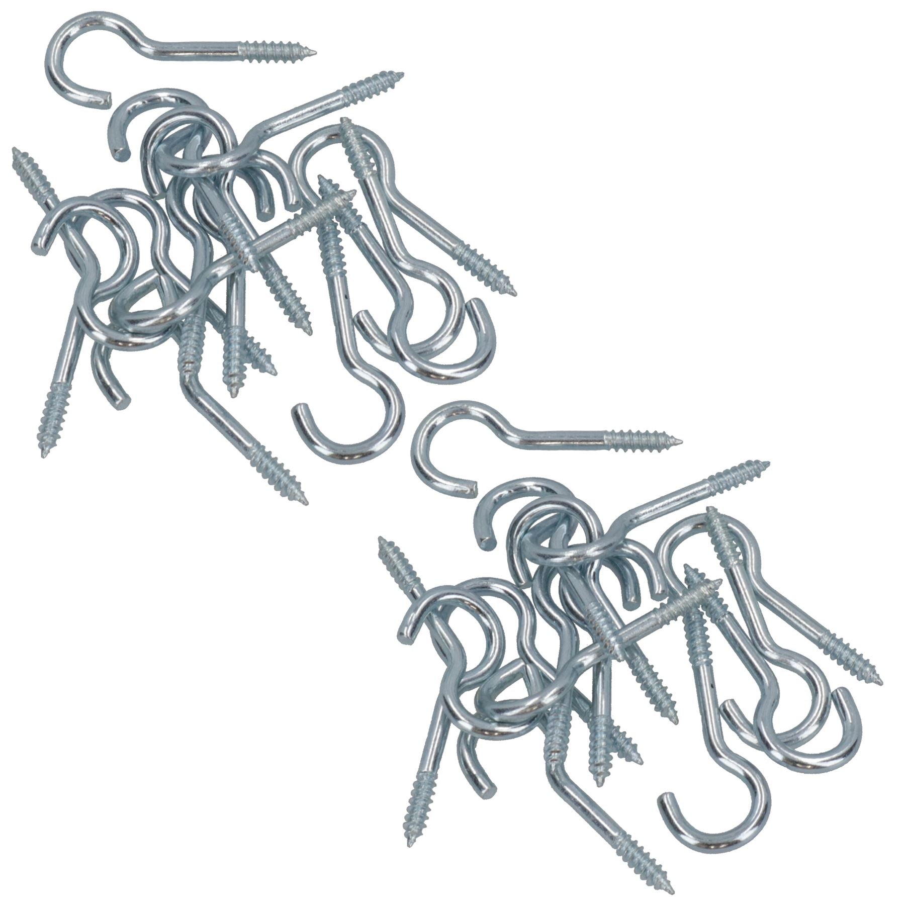 Screw Hook Fasteners Hangers Zinc Coated Finish 10mm Dia 35mm length