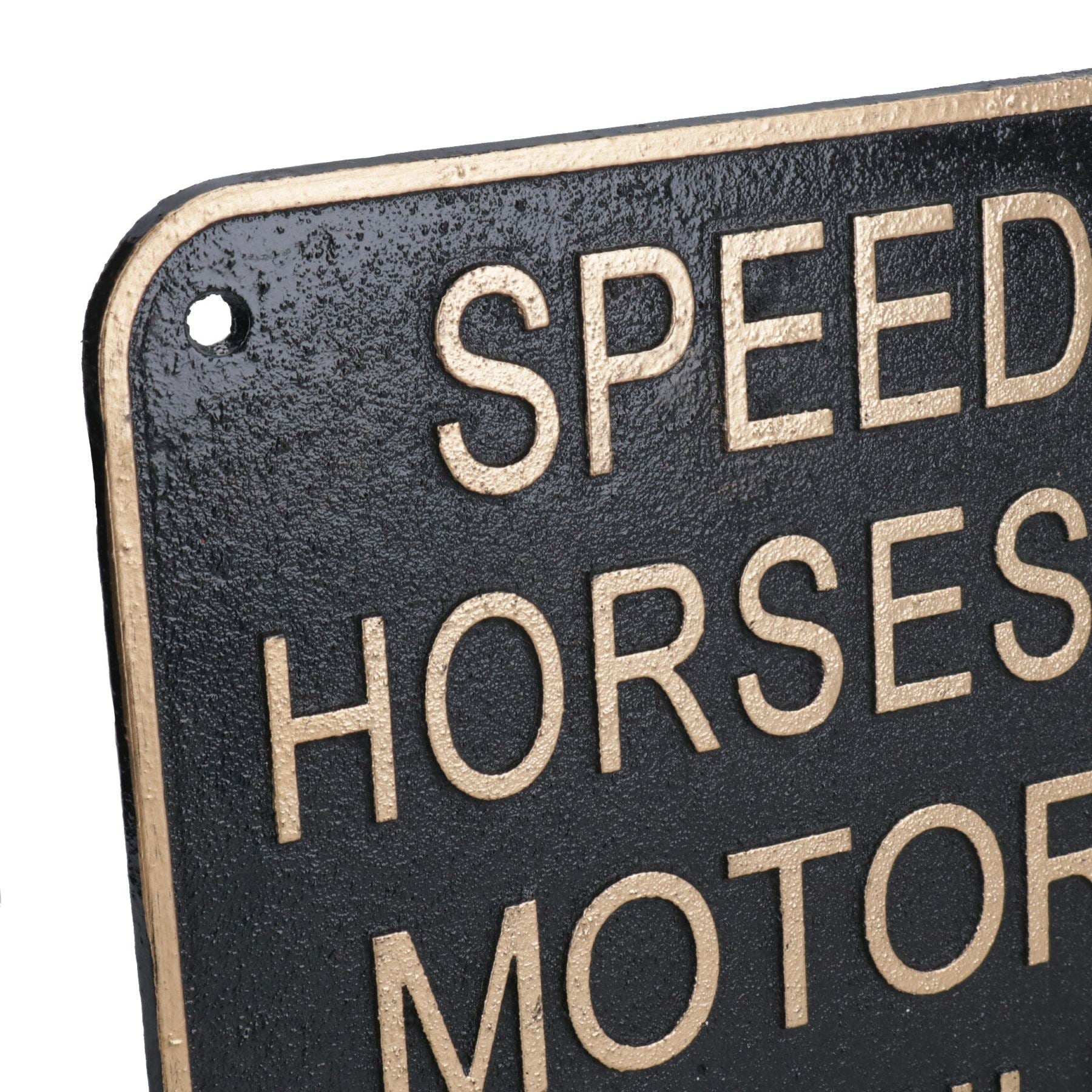 Speed Limit For Horses Cast Iron Sign Plaque Door Wall House Gate Motor Vehicle